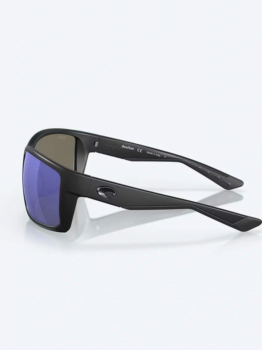 Costa Del Mar Reefton XL Polarized Sunglasses Blue Mirror Lens Black Frame